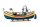 Fischerboot Holz mit diversen Details L 47 cm H 22 cm