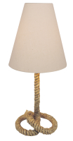 Lampe Trinidad auf schwerem Tau Stoffschirm H 50 cm