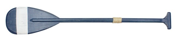 Stechpaddel Holz Deko lackiert blau weiß 92 x 16 x 3 cm