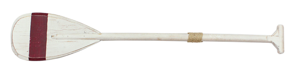 Stechpaddel Holz Deko lackiert weiß bordeaux 92 x 16 x 3 cm