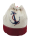 Rucksack Seesack mit Ankermotiv 100% Baumwolle beige rot blau H 30 cm Ø 25 cm