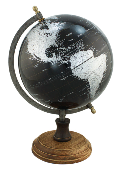 Globus auf Holzsockel