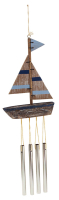 Windspiel Boot antik Holz Metall