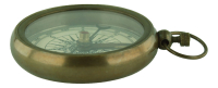 Kompass mit Ring Messing antik