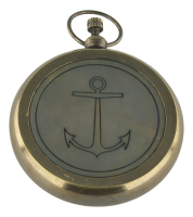 Kompass mit Ring Messing antik