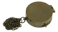 Kompass mit Deckel & Kette Messing antik