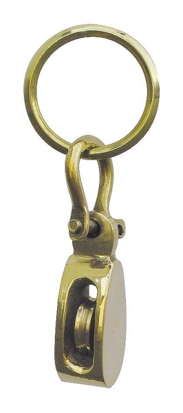 Schlüsselanhänger Blockrolle 1-fach Messing