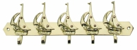 Schl&uuml;sselhaken mit 5 Segelbooten ca. 26 cm x 7 cm