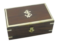 Holzbox Schatztruhe Geschenkbox Nr.2 verziert inkl....