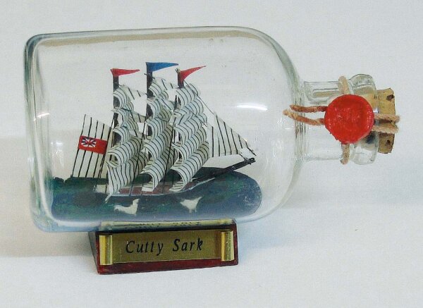 2 Flaschenschiffe Cutty Sark L 9 cm