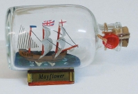 Flaschenschiff Mayflower L 9 cm