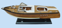 Italienisches Sportboot Holz L 50 cm H 15 cm