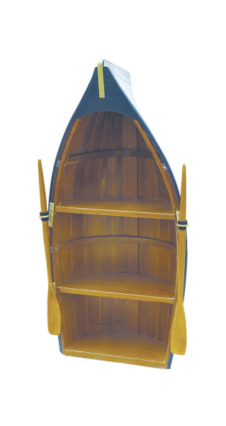 Boot Regal außen weiß lakiert H 60 cm