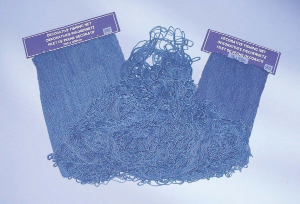 4 Fischernetze blau 100 x 200 cm Deko