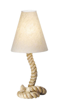 Lampe Aruba auf schwerem Tau Stoffschirm H 70 cm