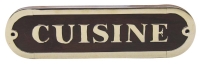 2 T&uuml;rschilder CUISINE Messing 18 x 5 cm