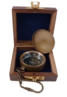 Kompass Messing antik mit Deckel