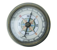 Kompass Messing antik H ca. 15 cm &Oslash; ca. 6 cm