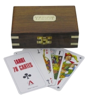 Tarot Kartenspiel in der Holzbox 15 x10 x 5 cm