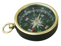 Kompass mit Ring Messing schwarz lackiert &Oslash; 5 cm
