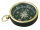 Kompass mit Ring Messing schwarz lackiert Ø 5 cm