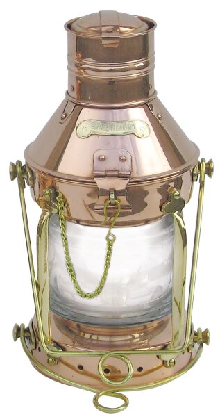 Ankerlampe Kupfer-Messing elektrisch 32 cm