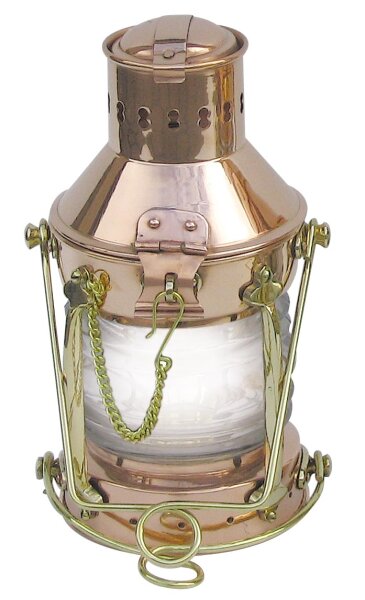 Ankerlampe Kupfer-Messing elektrisch 24 cm